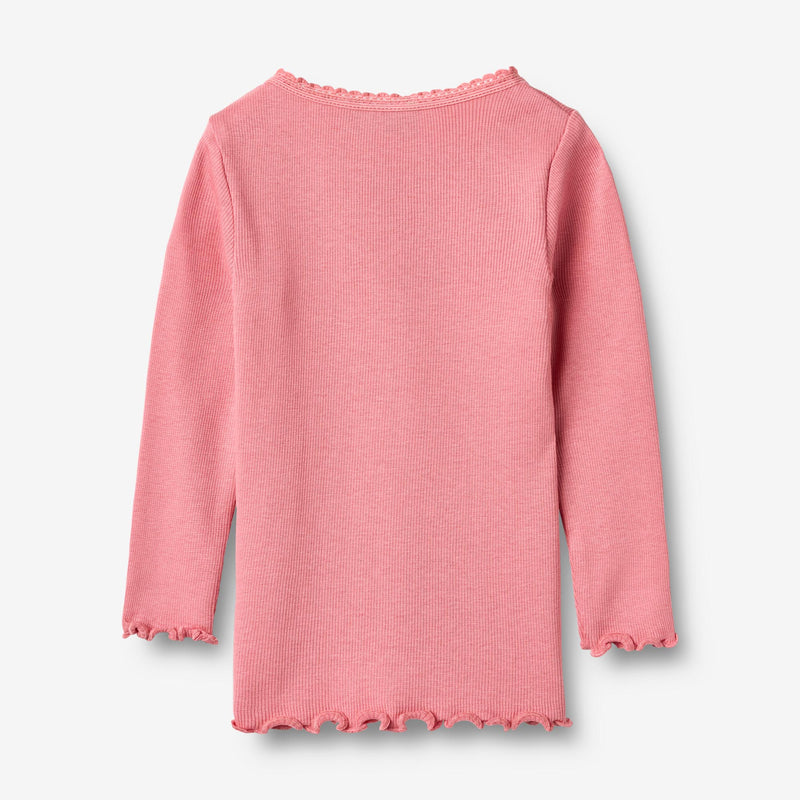 Wheat Main Ribb T-skjorte L/S Reese T-Shirt 9568 soft pink