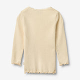 Wheat Main Ribb T-skjorte L/S Reese T-Shirt 9631 barely apricot