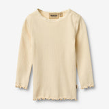 Wheat Main Ribb T-skjorte L/S Reese T-Shirt 9631 barely apricot