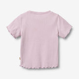 Wheat Main Ribb T-skjorte S/S Alicia T-Shirt 1346 lavender