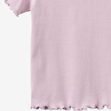 Wheat Main Ribb T-skjorte S/S Alicia T-Shirt 1346 lavender