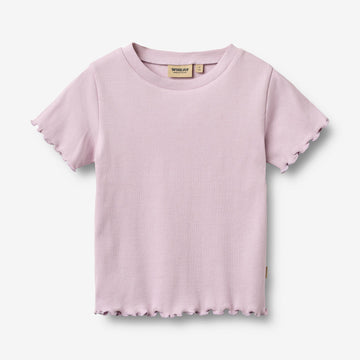 Wheat Main Ribb T-skjorte S/S Alicia T-Shirt 1346 lavender