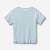 Wheat Main Ribb T-skjorte S/S Alicia T-Shirt 2703 summer sky
