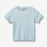 Wheat Main Ribb T-skjorte S/S Alicia T-Shirt 2703 summer sky
