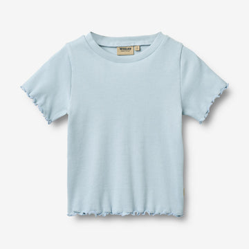 Wheat Main Ribb T-skjorte S/S Alicia T-Shirt 2703 summer sky