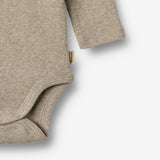 Wheat Main Ribbe Kropp L/S Spencer Underwear/Bodies 0072 gravel melange
