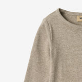 Wheat Main Ribbe Kropp L/S Spencer Underwear/Bodies 0072 gravel melange