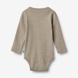 Wheat Main Ribbe Kropp L/S Spencer Underwear/Bodies 0072 gravel melange