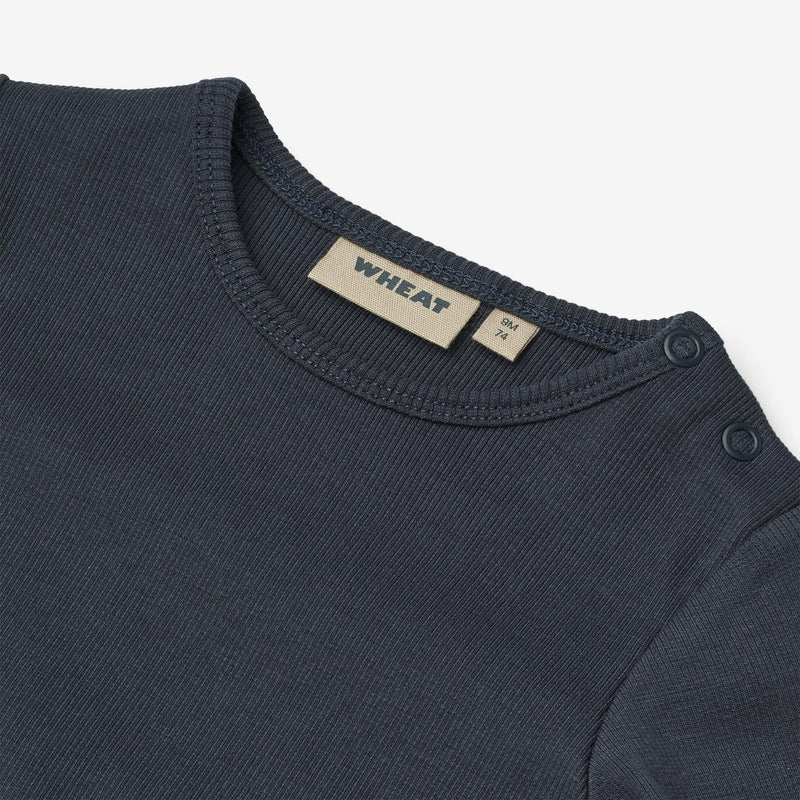 Wheat Main Ribbe Kropp L/S Spencer Underwear/Bodies 1432 navy
