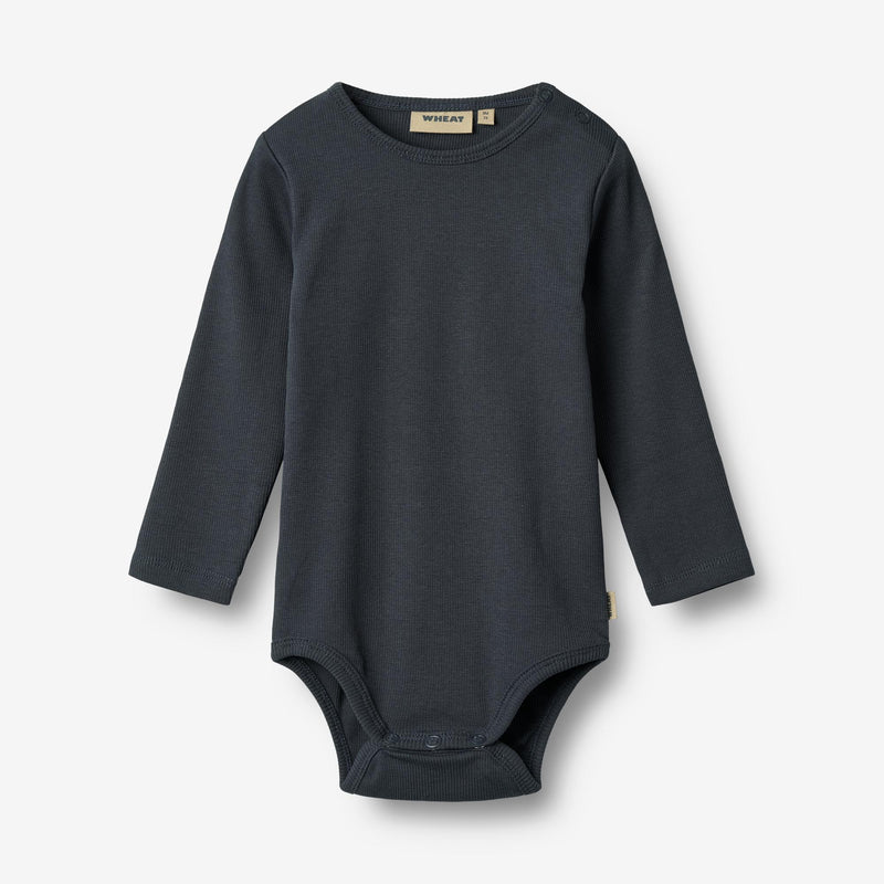 Wheat Main Ribbe Kropp L/S Spencer Underwear/Bodies 1432 navy