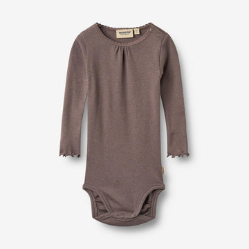 Wheat Main Ribbe Langermet body Lotta Body 9623 plum truffle