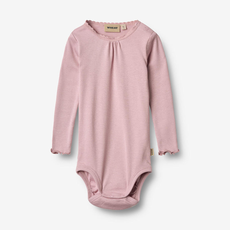 Wheat Main Ribbe kropp L/S Lotta Underwear/Bodies 9428 lavender mist