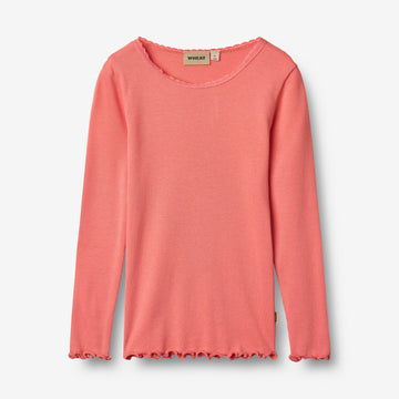 Wheat Main Ribbestrikket T-skjorte L/S Reese T-Shirt 2216 light coral