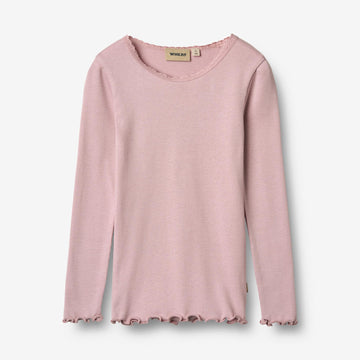 Wheat Main Ribbestrikket T-skjorte L/S Reese T-Shirt 9428 lavender mist