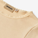Wheat Main Ribbestrikket T-skjorte L/S Reese Jersey Tops and T-Shirts 9430 macadamia