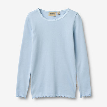 Wheat Main Ribbestrikket T-skjorte L/S Reese T-Shirt 1000 air