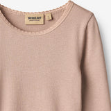Wheat Main Ribbestrikket T-skjorte L/S Reese T-Shirt 1135 dry rose