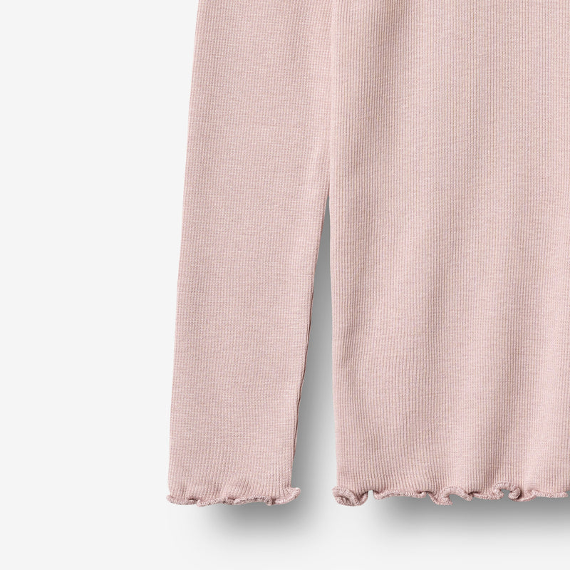 Wheat Main Ribbestrikket T-skjorte L/S Reese T-Shirt 1354 soft lilac