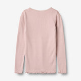 Wheat Main Ribbestrikket T-skjorte L/S Reese T-Shirt 1354 soft lilac
