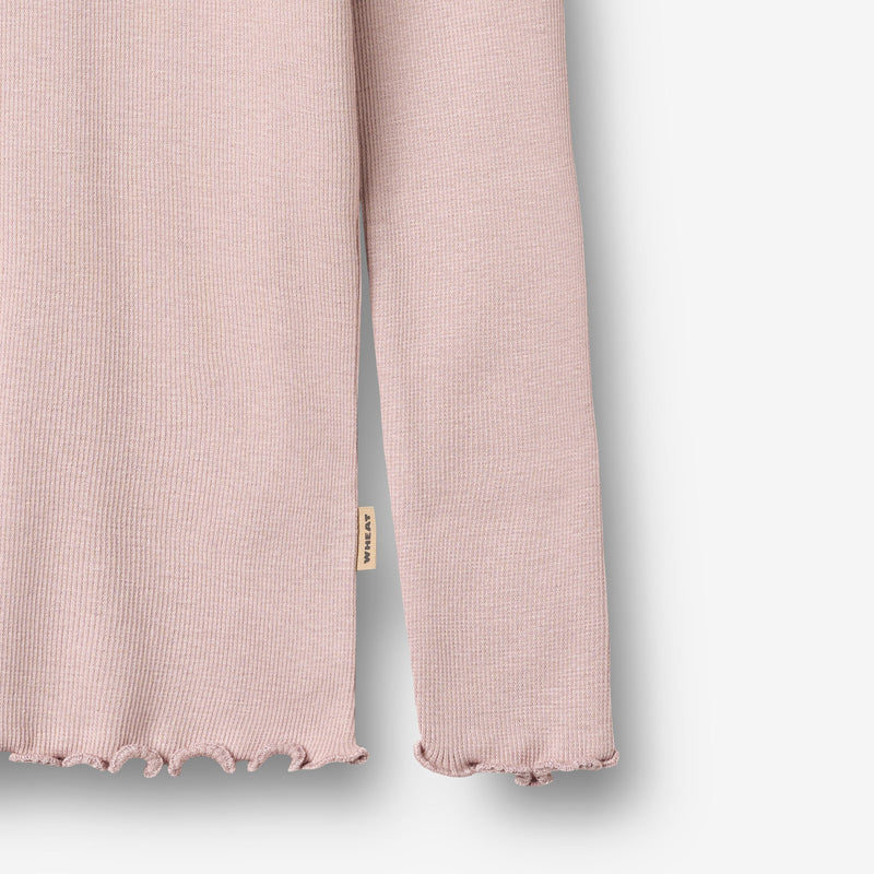Wheat Main Ribbestrikket T-skjorte L/S Reese T-Shirt 1354 soft lilac