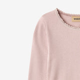 Wheat Main Ribbestrikket T-skjorte L/S Reese T-Shirt 1354 soft lilac