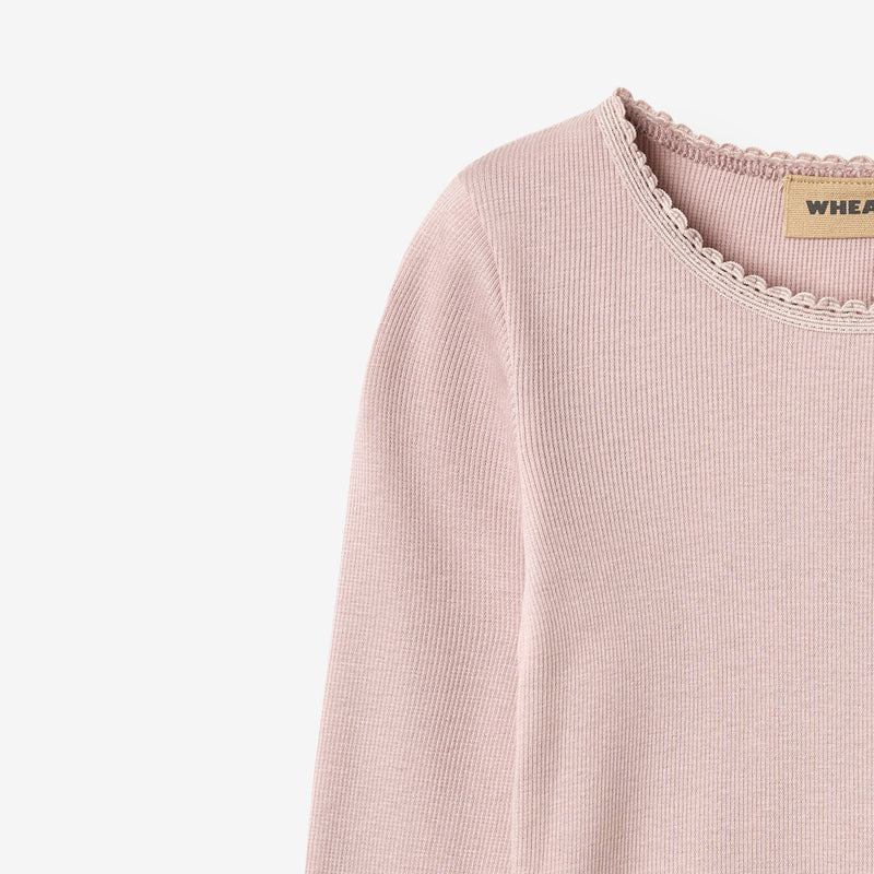 Wheat Main Ribbestrikket T-skjorte L/S Reese T-Shirt 1354 soft lilac