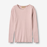 Wheat Main Ribbestrikket T-skjorte L/S Reese T-Shirt 1354 soft lilac