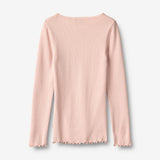 Wheat Main Ribbestrikket T-skjorte L/S Reese T-Shirt 2317 dim rose