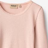 Wheat Main Ribbestrikket T-skjorte L/S Reese T-Shirt 2317 dim rose
