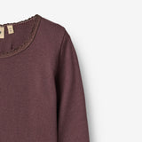 Wheat Main Ribbestrikket T-skjorte L/S Reese T-Shirt 3030 fudge