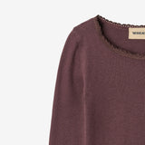 Wheat Main Ribbestrikket T-skjorte L/S Reese T-Shirt 3030 fudge