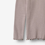 Wheat Main Ribbestrikket T-skjorte L/S Reese T-Shirt 9531 dusty purple