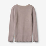 Wheat Main Ribbestrikket T-skjorte L/S Reese T-Shirt 9531 dusty purple