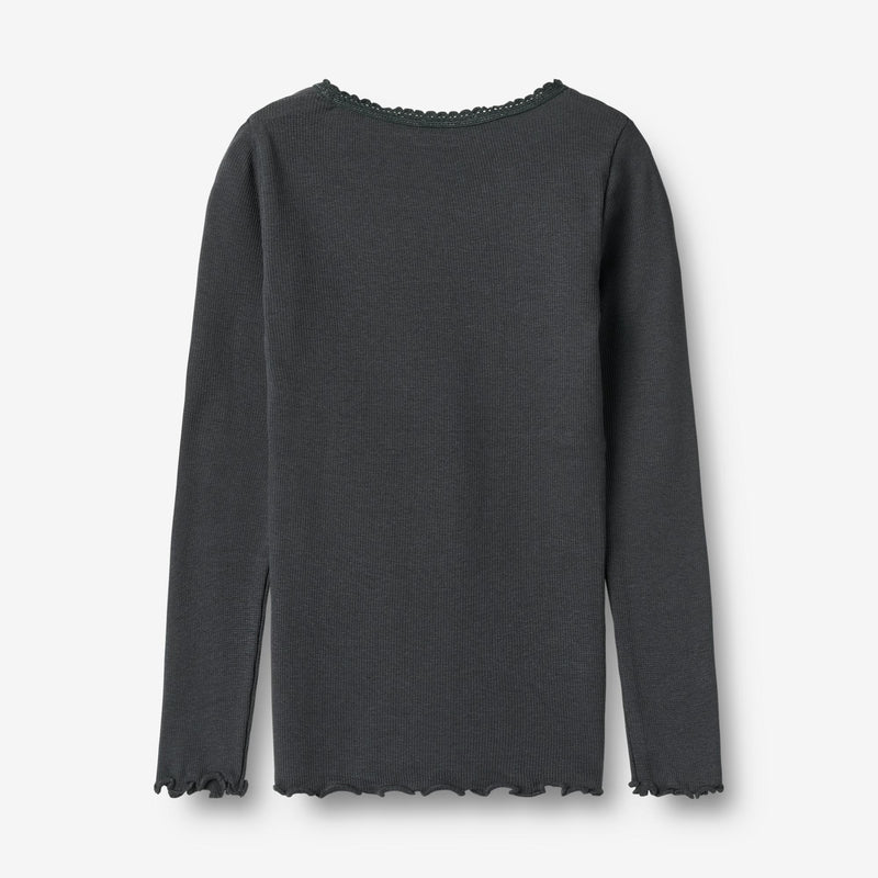 Wheat Main Ribbestrikket T-skjorte L/S Reese T-Shirt 9561 night