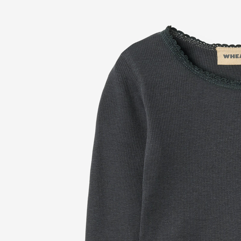 Wheat Main Ribbestrikket T-skjorte L/S Reese T-Shirt 9561 night
