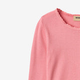 Wheat Main Ribbestrikket T-skjorte L/S Reese T-Shirt 9568 soft pink