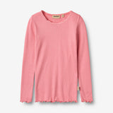 Wheat Main Ribbestrikket T-skjorte L/S Reese T-Shirt 9568 soft pink