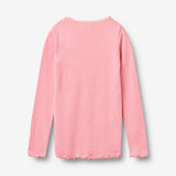 Wheat Main Ribbestrikket T-skjorte L/S Reese T-Shirt 9638 bubblegum
