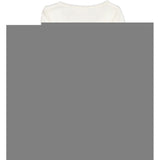 Ribbet T-skjorte Lace LS - ivory