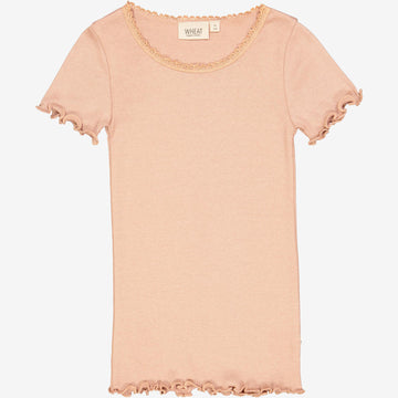 Wheat Main  Rip T-skjorte Blonde SS Jersey Tops and T-Shirts 2031 rose dawn