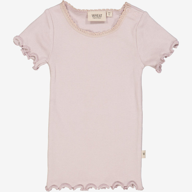 Wheat Rip T-skjorte Blonde SS | Baby Jersey Tops and T-Shirts 1354 soft lilac