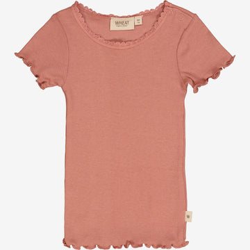 Wheat Main  Rip T-skjorte Blonde SS | Baby Jersey Tops and T-Shirts 2021 old rose