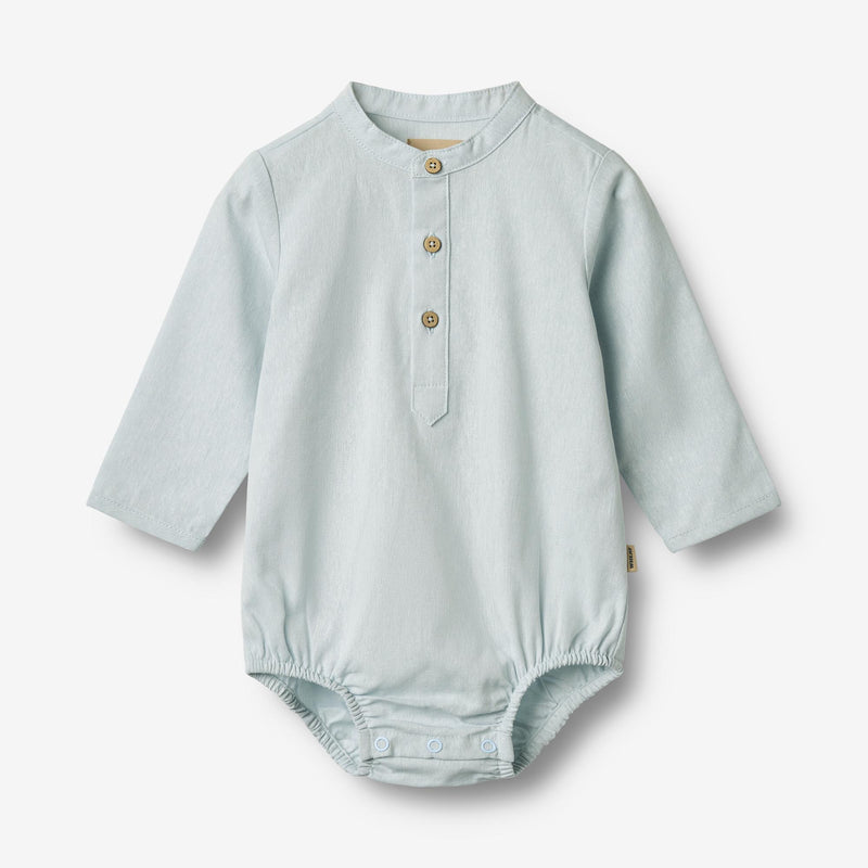 Wheat Main Romper Shirt Victor Suit 9429 light blue chambray