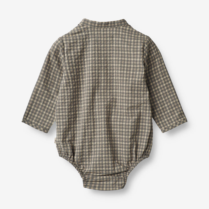 Wheat Main  Romperskjorte Victor | Baby Suit 1529 autumn sky check