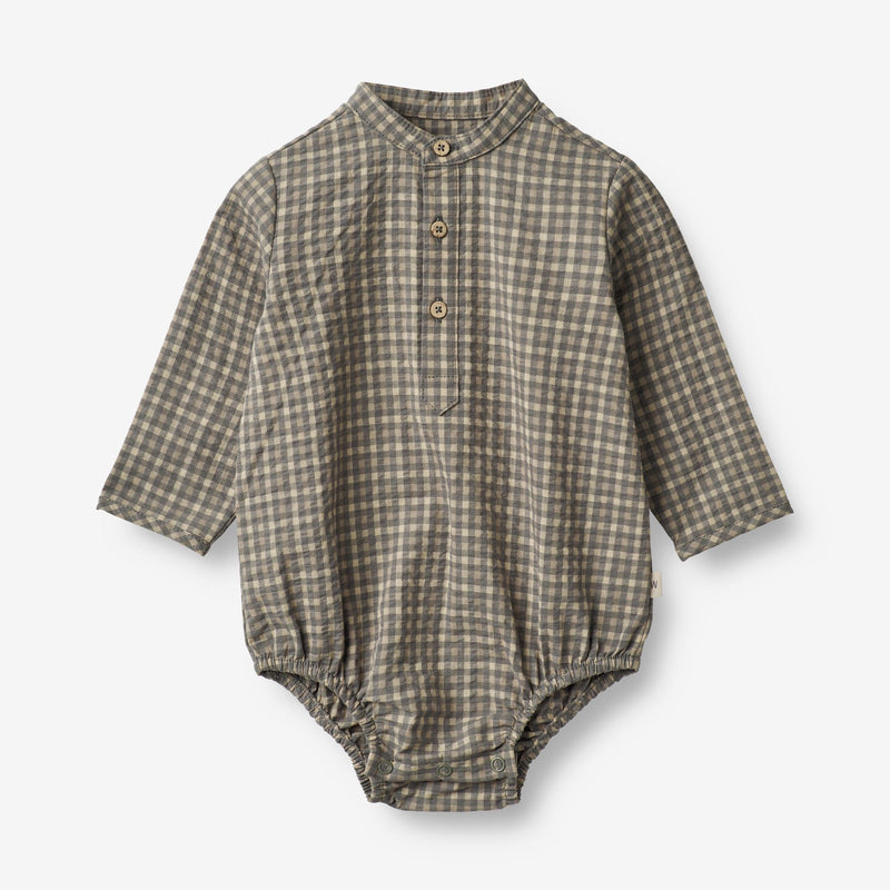Wheat Main  Romperskjorte Victor | Baby Suit 1529 autumn sky check