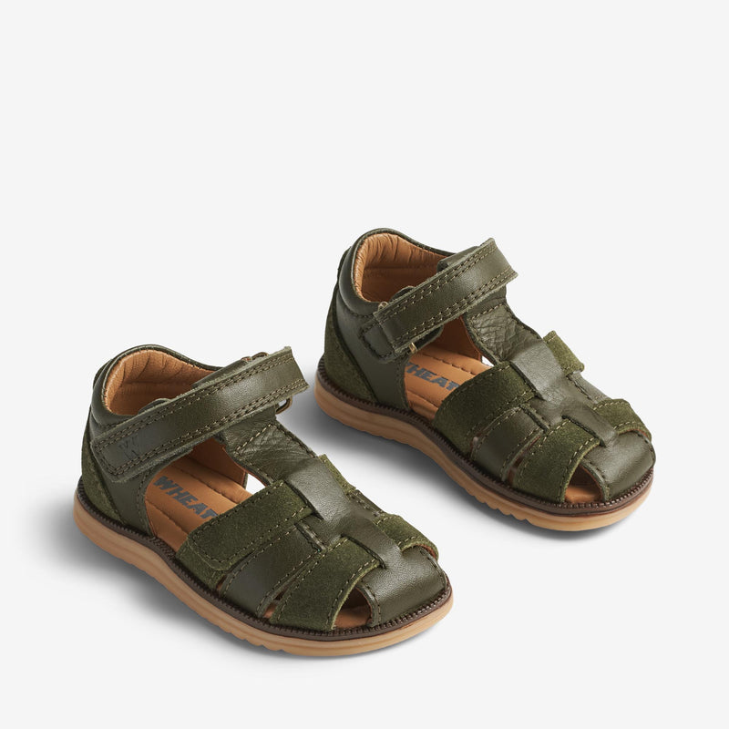 Wheat Footwear Sandal Sky Prewalker Sandals 4140 green