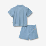 Wheat Main Sett Polo S/S & Shorts Marlo Set 1260 faded denim