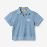 Wheat Main Sett Polo S/S & Shorts Marlo Set 1260 faded denim