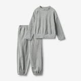 Wheat Main Sett Sweatshirt & Bukse Barbro Set 0224 melange grey