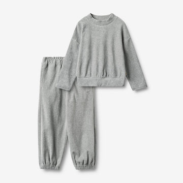 Wheat Main Sett Sweatshirt & Bukse Barbro Set 0224 melange grey
